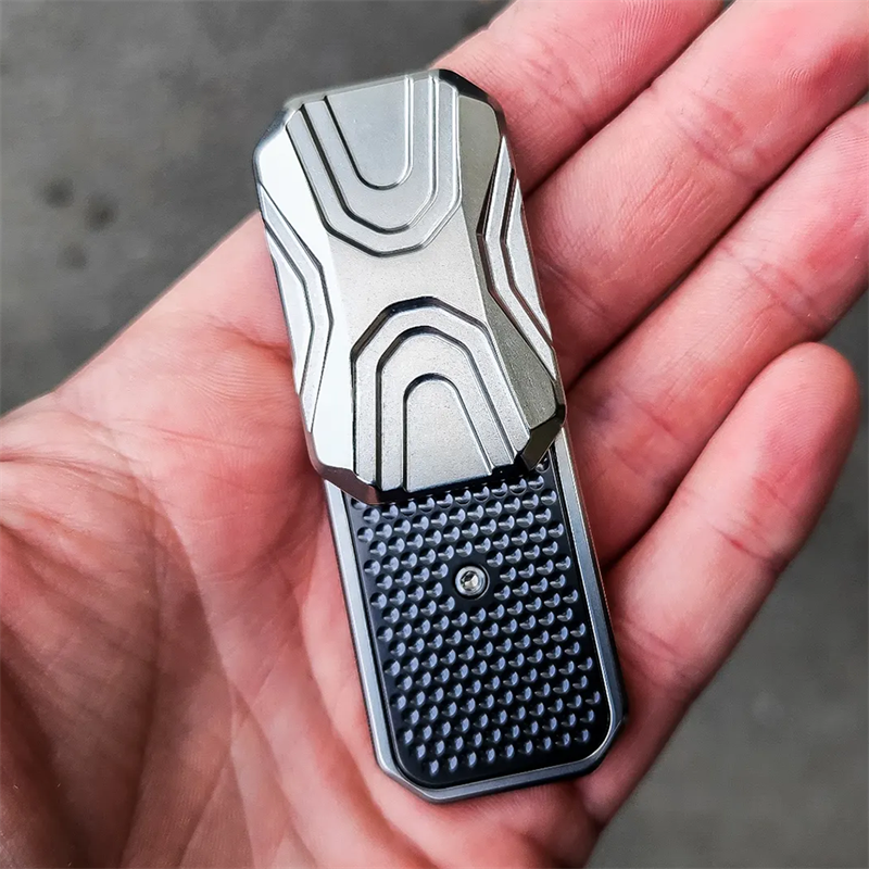 Titanium Alloy King Crab Fidget Haptic Slider EDC Metal
