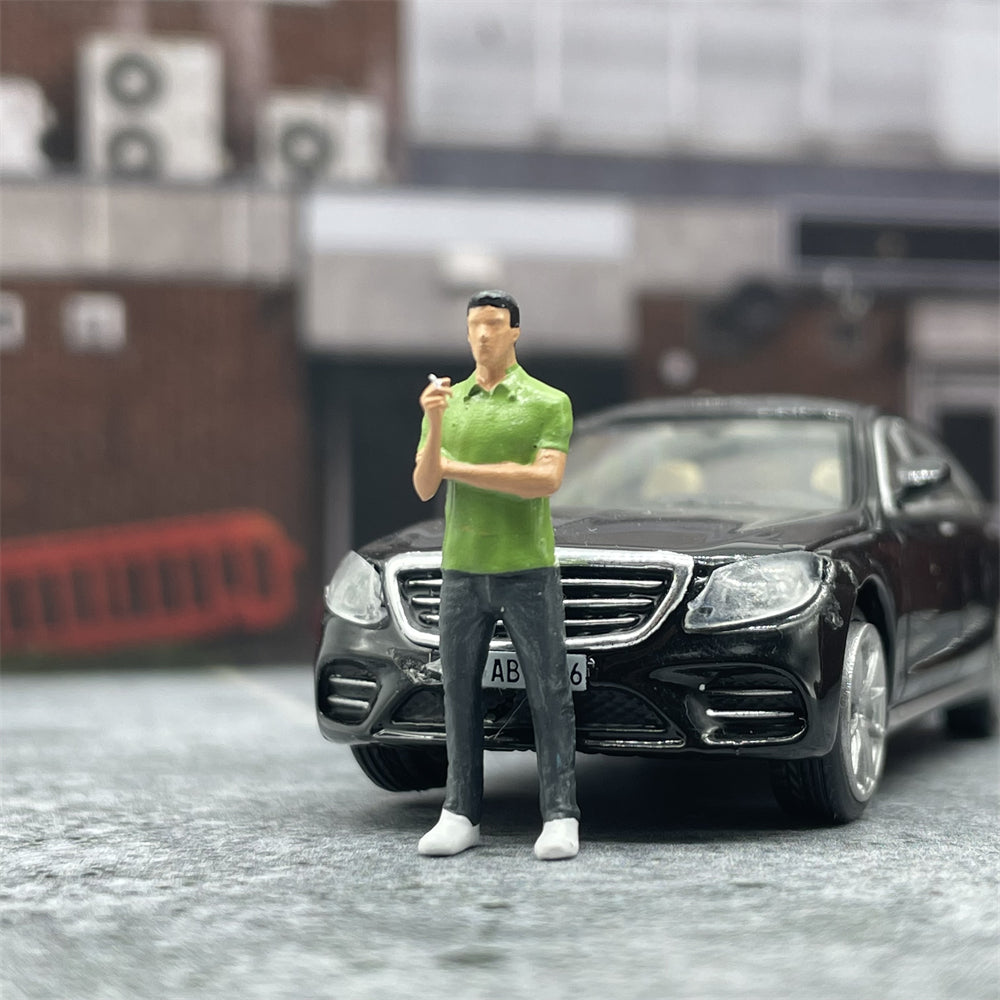 1/64 Scale Model Initial D Fujiwara Bunta Cast Alloy Car Static Miniature Diorama Character Model Hobby Toy Scene Layout