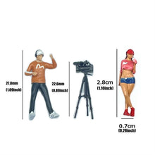 Load image into Gallery viewer, 1/64 Scale Figures Trendy Photographer and Fashion Sexy Lady Cast Alloy Car Static State Character Model Miniature Dioramas