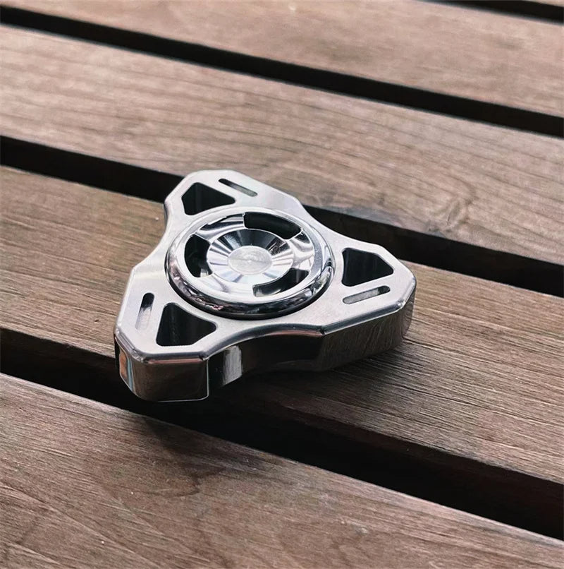 Stainless Steel Hollow Carving Three Leaf Fidget Spinner EDC Adult Metal Fidget Toys ADHD Hand Spinner Anxiety Stress Relief