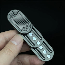 Black Alloy Samsara Haptic Slider Magnetic Three Layer Fidget Slider EDC Fidget Toys ADHD Tool Anxiety Stress Relief Toys