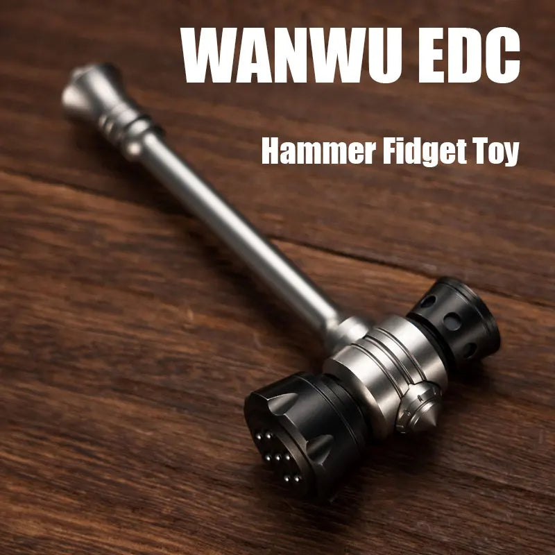 WANWU EDC Hammer Press Fidget Toys Adult Fidget Spinner ADHD Metal Fidget Toys Outdoor Tool Anxiety Stress Relief Toys