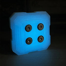 Luminous Blue Square Haptic Slider Magnetic Fidget Slider EDC Fidget Clicker Fidget Toys ADHD Tool Anxiety Stress Relief Toys