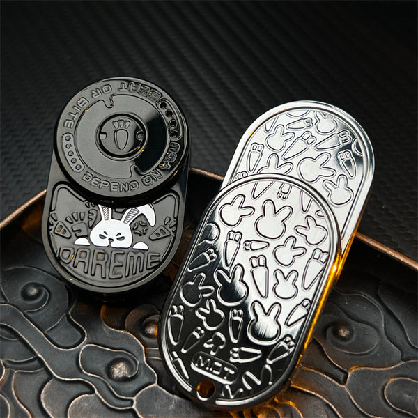 Acedc Fidget Rabbit Angry Rabbit EDC Fidget Slider Stainless Steel Mechanical Ratchet Fidg ...