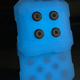 Luminous Blue Square Haptic Slider Magnetic Fidget Slider EDC Fidget Clicker Fidget Toys ADHD Tool Anxiety Stress Relief Toys