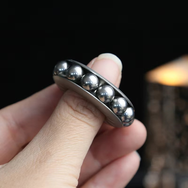 Fpj Ring Mechanical Buddha Beads Fidget Ring Creative EDC Stainless Steel Fidge ...