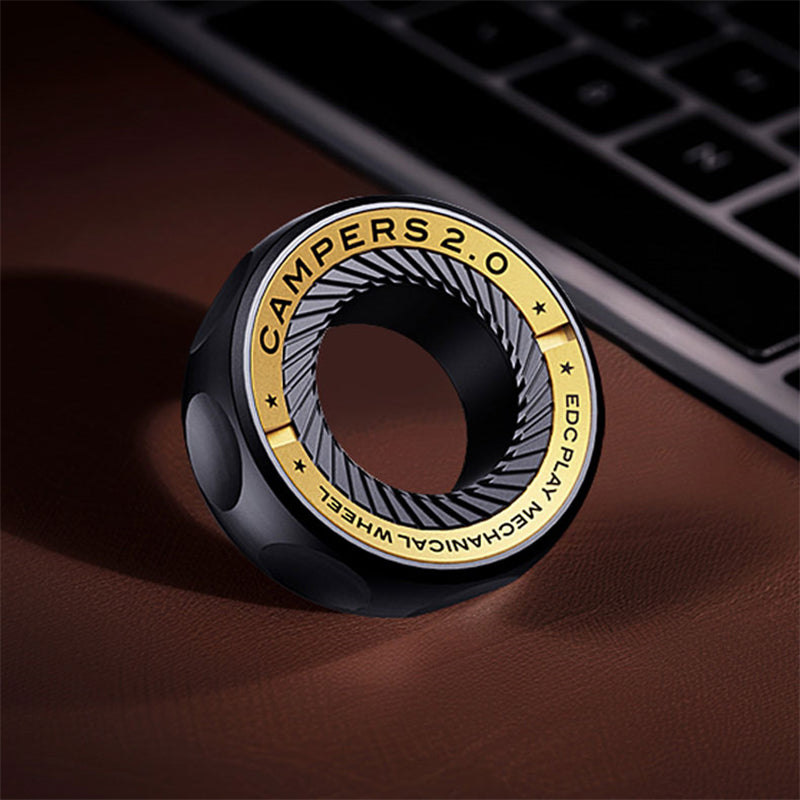 Fpj Ring Personalized EDC Ratchet Fidget Ring Metal Mechanical Fidget Toy Porta ...