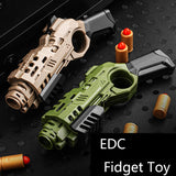 Cool Plastic Gun Fidget Toys Fun EDC Fidget Slider Stress Relief Shooting Toy ADHD Anti-Anxiety Toy Multifunctional Tools