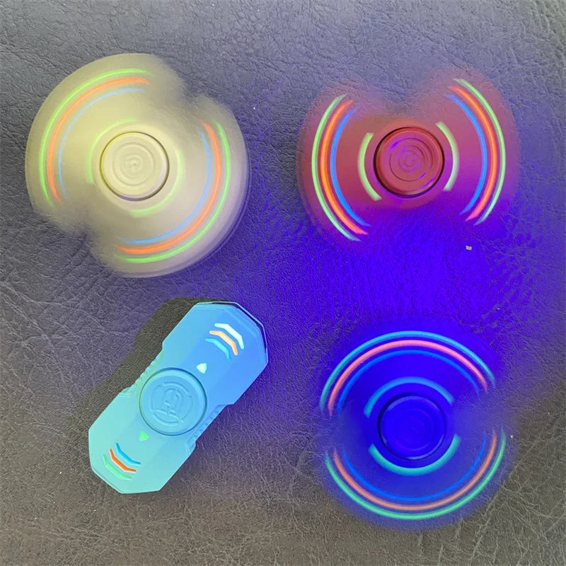 Luminous 2-in-1 Mechanical Haptic Slider Fidget Spinner EDC Hand Spinner Adult Fidget Toys ADHD Tool Anxiety Stress Relief Toys