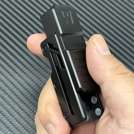 Black M EDC Fidget Slider Zinc Alloy Fidget Toys ADHD Concentration Toys Office Desktop Toys for Relieving Stress & Relaxing