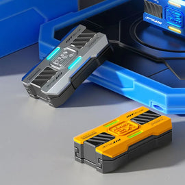 Cyber Mecha Mechanical Structure Haptic Slider EDC Fidget Clicker Adult Fidget Toys ADHD Tool Stress Relief Office Desk Toys