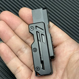 Black M EDC Fidget Slider Zinc Alloy Fidget Toys ADHD Concentration Toys Office Desktop Toys for Relieving Stress & Relaxing