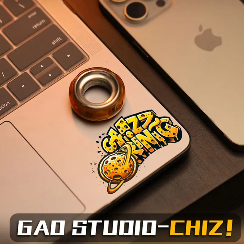 Gao Studio Cheese Mechanical Structure Fidget Ring Ratchet Wheel PEI Fidget Slider EDC Fidget Toys Adult ADHD Stress Relief Toys