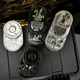 Angry Rabbit EDC Fidget Slider Stainless Steel Mechanical Ratchet Fidget Toys Fun Stress Relief Relaxation Toy ADHD Tools