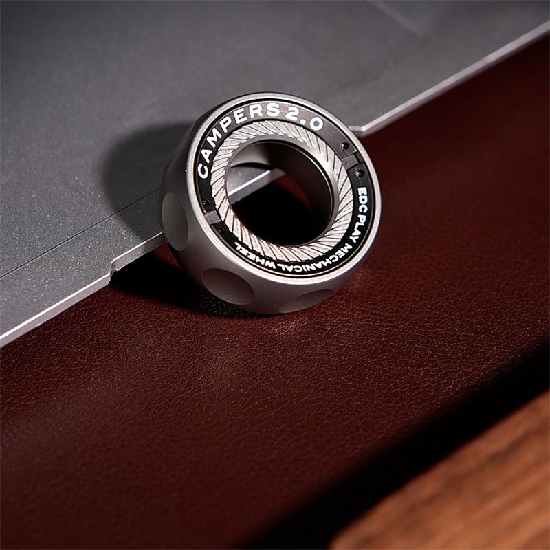 Fpj Ring Personalized EDC Ratchet Fidget Ring Metal Mechanical Fidget Toy Porta ...