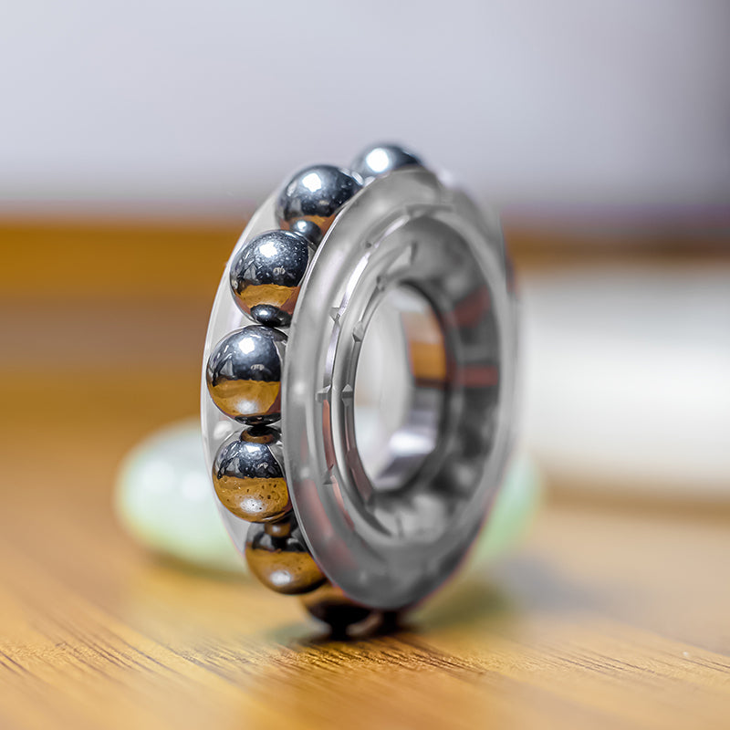 Creative Metal Punk Fidget Ring Fashionable and Novel Buddha Beads Fidget Toy Stress Relief Relaxation Toy ADHD Toy Idea Gifts