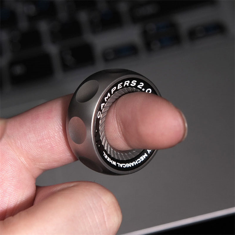 Personalized EDC Ratchet Fidget Ring Metal Mechanical Fidget Toy Portable Fingertip Spinner ADHD Stress Relief Toy Fine Gift
