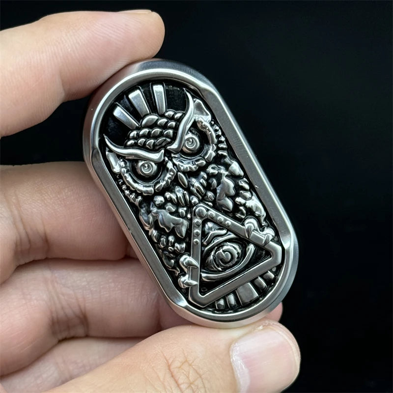 Creative Owl Fidget Toy Fashion EDC Metal Adult Hand Spinner Personalized Stress Relief Fidget Slider Office Toy Fine Gifts