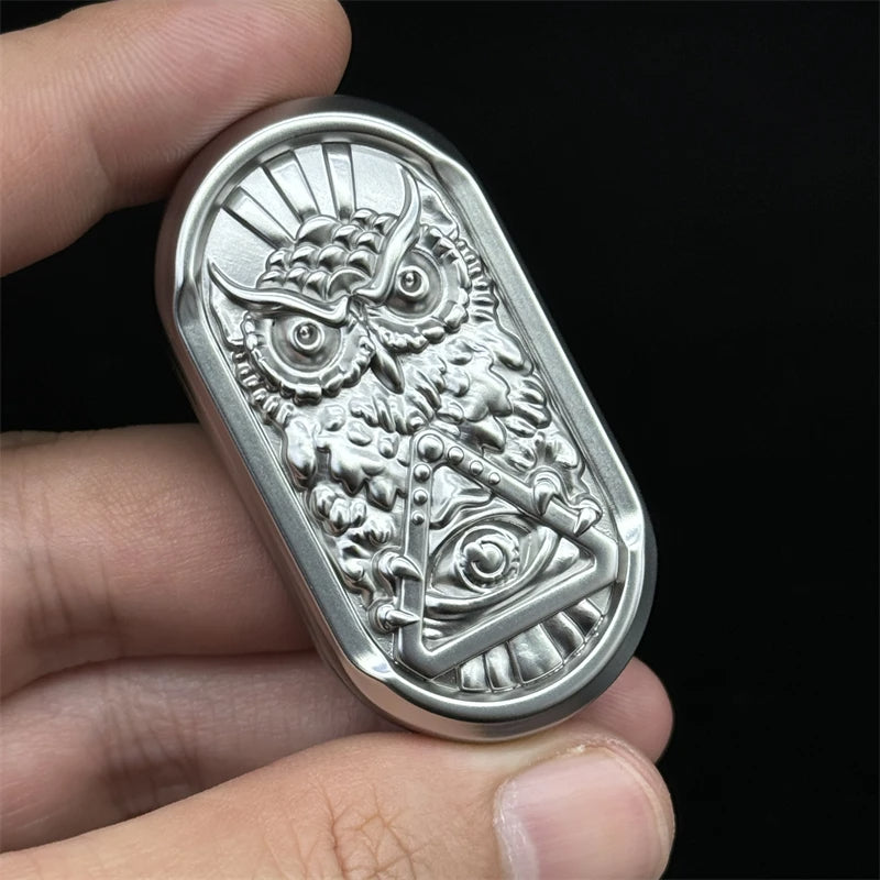 Creative Owl Fidget Toy Fashion EDC Metal Adult Hand Spinner Personalized Stress Relief Fidget Slider Office Toy Fine Gifts