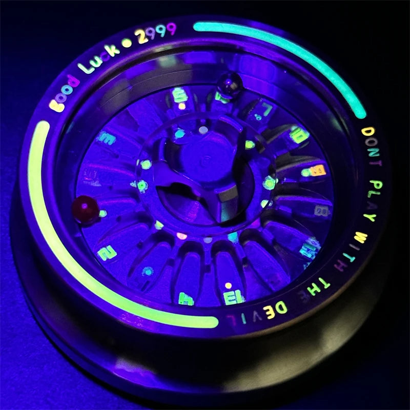 Luminous Number Roulette Fidget Spinner EDC Metal Adult Fidget Toy ADHD Hand Spinner Stress Relief Toy Office Relaxation Toys