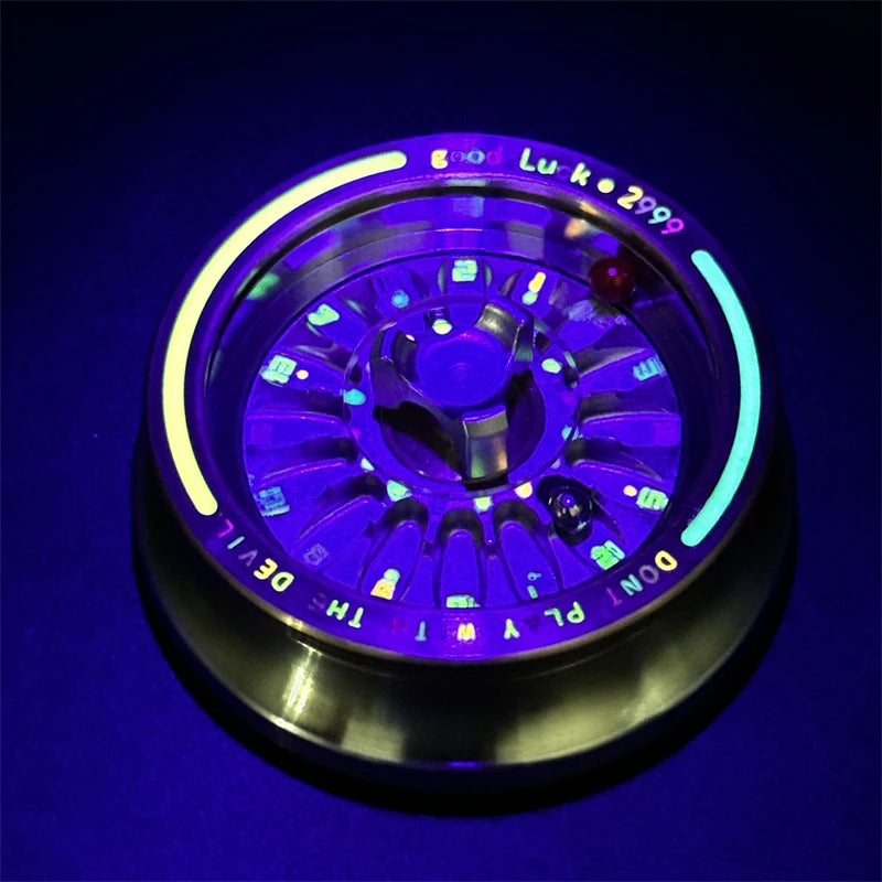 Luminous Number Roulette Fidget Spinner EDC Metal Adult Fidget Toy ADHD Hand Spinner Stress Relief Toy Office Relaxation Toys