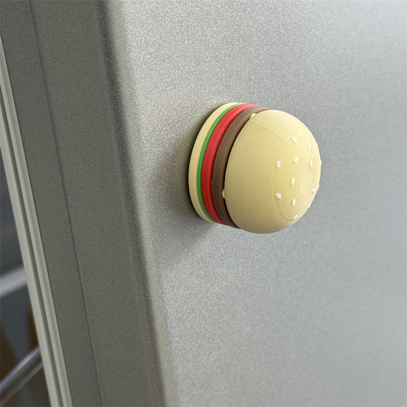 Novel Cheeseburger Fidget Slider Creative Cartoon Hamburger EDC Fidget Toys Stress Relief ADHD Toys Personalized Fridge Sticker