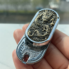 Exquisite Chinese Dragon Fidget Slider EDC Cool 3D Dragon Carving Fidget Toy Stress Relief Relaxation Toy ADHD Tools Cool Gadget