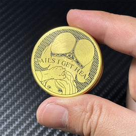 Sexy Beauty Back Fidget Toys Magnetic EDC Fidget Coin Brass Stress Relief Toy ADHD Tool Stress Relief Toy for Adults