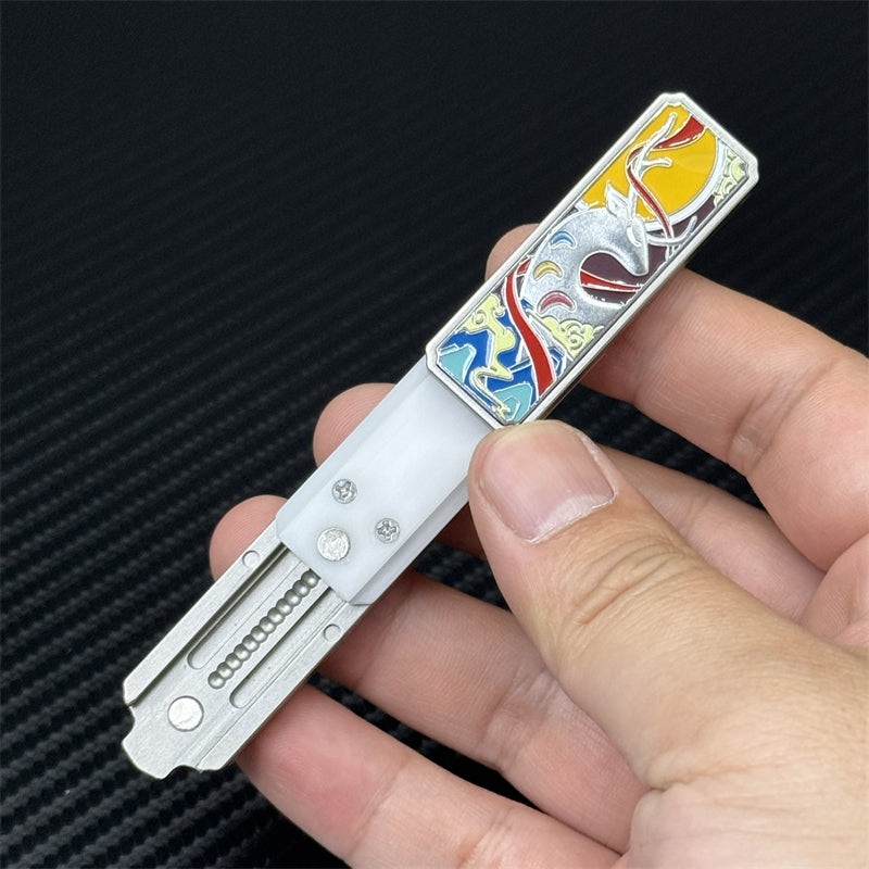 Nine-Colored Deer Push Fidget Slider Creative Stainless Steel EDC Fidget Toys Stress Relief Relaxation Toy ADHD Tool Novel Gift