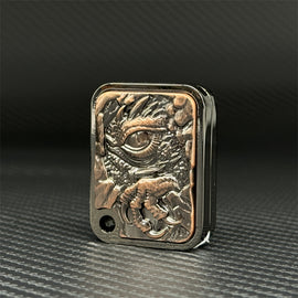 EDC 3D Dragon Embossed Fidget Slider Zinc Alloy Stress Relief Fidget Toys Fun Side Push Haptic Slider ADHD Toys Cool Gadgets