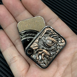 EDC 3D Dragon Embossed Fidget Slider Zinc Alloy Stress Relief Fidget Toys Fun Side Push Haptic Slider ADHD Toys Cool Gadgets