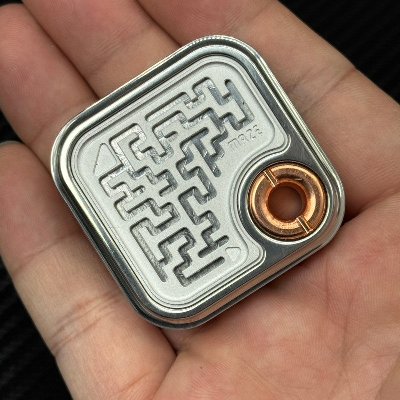 Novel Maze Side-Push EDC Fidget Slider Stylish Stainless Steel Mechanical Fidget Toy Stress Relief & Concentration ADHD Gadget