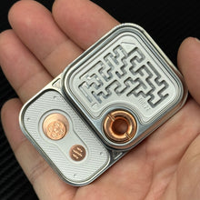 Load image into Gallery viewer, Novel Maze Side-Push EDC Fidget Slider Stylish Stainless Steel Mechanical Fidget Toy Stress Relief &amp; Concentration ADHD Gadget