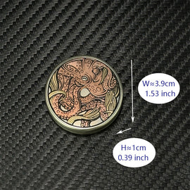 Creative Octopus Push Fidget Coin Cupronickel EDC Fidget Toys Fun Stress Relief Toys ADHD Anti-Anxiety Toys Office Relax Toys
