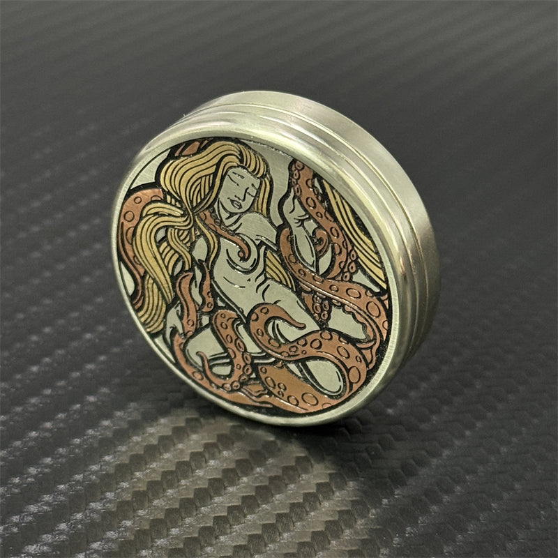 Creative Octopus Push Fidget Coin Cupronickel EDC Fidget Toys Fun Stress Relief Toys ADHD Anti-Anxiety Toys Office Relax Toys