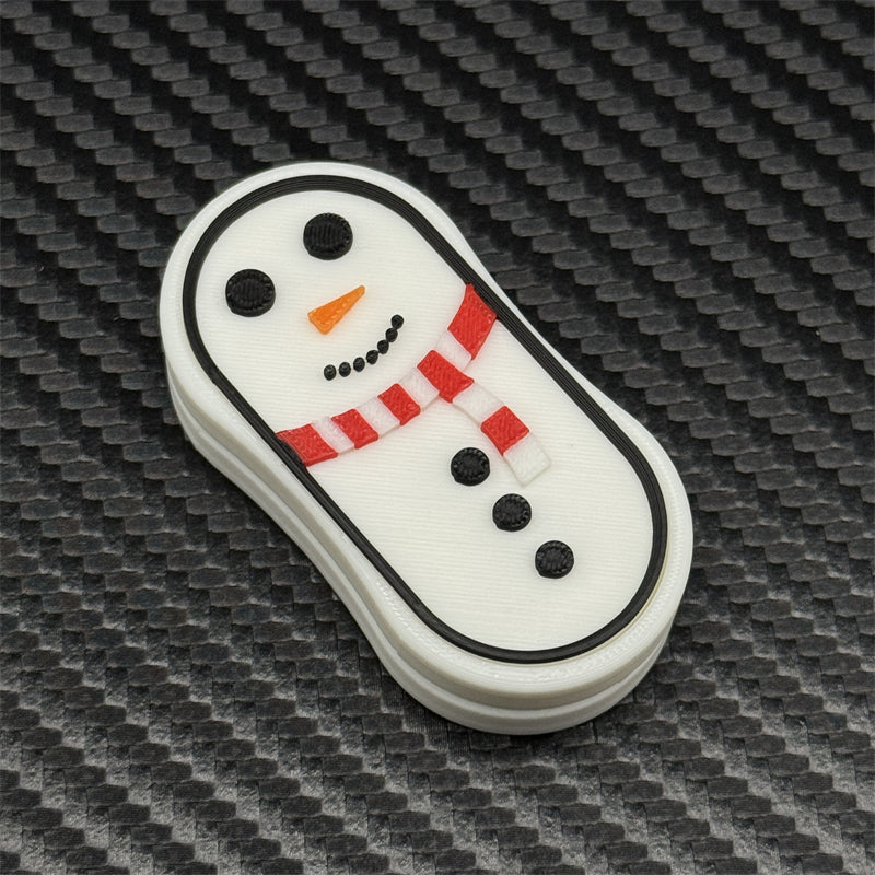 Creative Christmas Snowman Fidget Toys Cartoon Snowman EDC Fidget Slider Plastic Push Haptic Slider Stress Relief Toy ADHD Toys