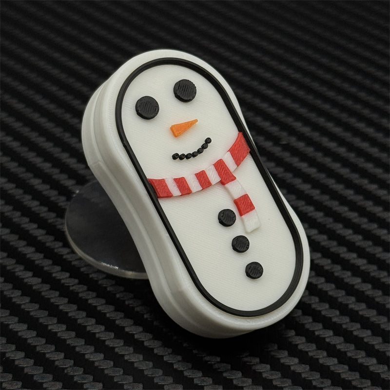 Creative Christmas Snowman Fidget Toys Cartoon Snowman EDC Fidget Slider Plastic Push Haptic Slider Stress Relief Toy ADHD Toys