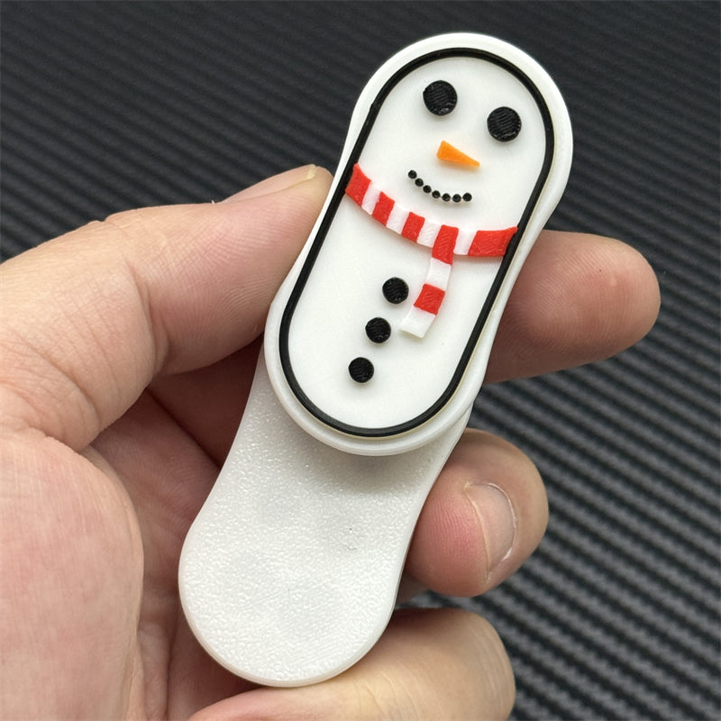 Creative Christmas Snowman Fidget Toys Cartoon Snowman EDC Fidget Slider Plastic Push Haptic Slider Stress Relief Toy ADHD Toys