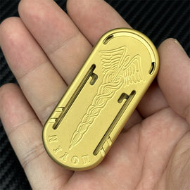 Scepter with Wing EDC Fidget Toys Titanium Alloy Push Fidget Slider ADHD & Stress Relief Toys Relaxation for Office & Outdoor