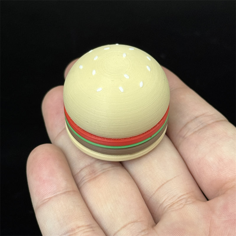 Novel Cheeseburger Fidget Slider Creative Cartoon Hamburger EDC Fidget Toys Stress Relief ADHD Toys Personalized Fridge Sticker