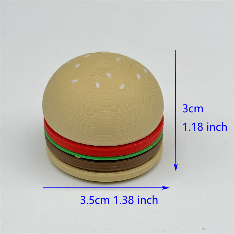 Novel Cheeseburger Fidget Slider Creative Cartoon Hamburger EDC Fidget Toys Stress Relief ADHD Toys Personalized Fridge Sticker