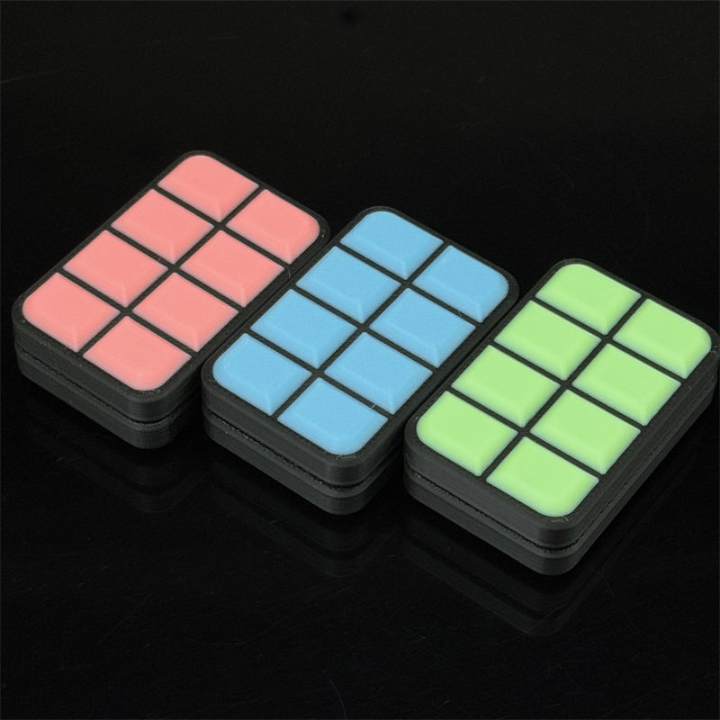 Luminous 3D Chocolate Block Fidget Toys EDC Plastic Push Fidget Slider Fun Stress Relief Relaxation Toy ADHD Anti-Anxiety Toy