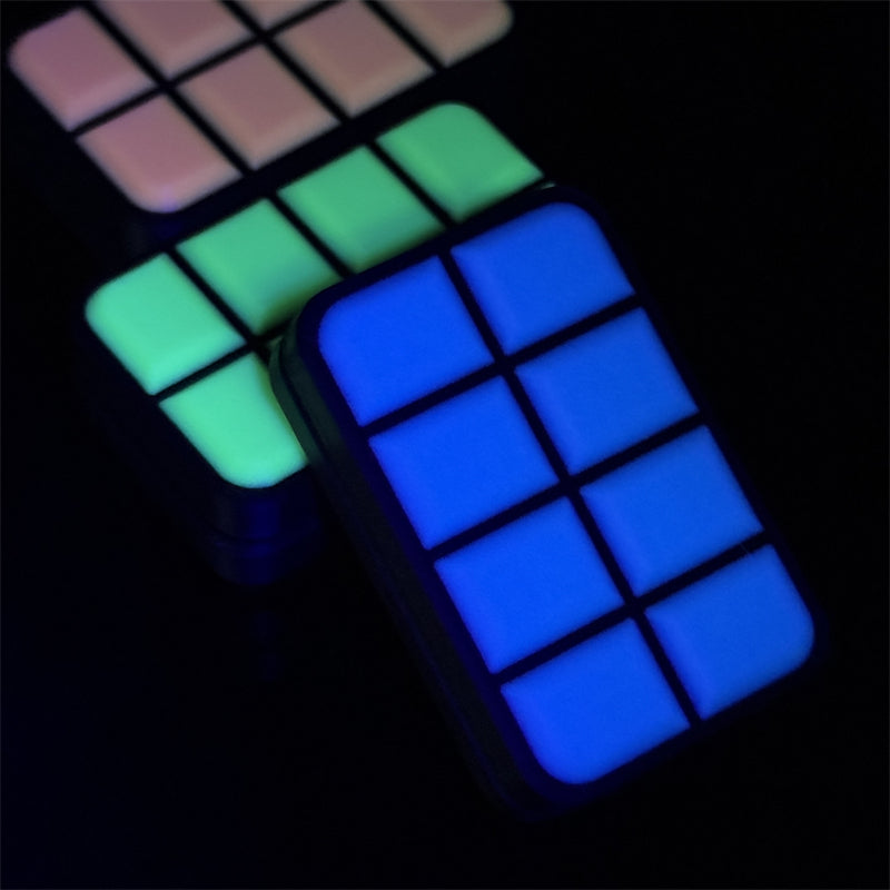 Luminous 3D Chocolate Block Fidget Toys EDC Plastic Push Fidget Slider Fun Stress Relief Relaxation Toy ADHD Anti-Anxiety Toy