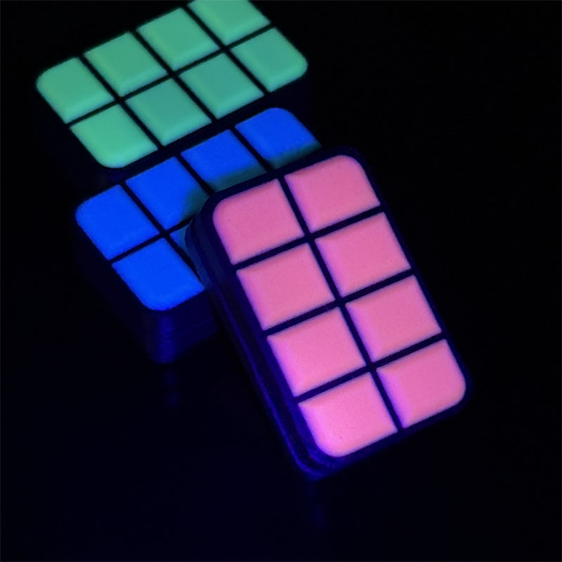 Luminous 3D Chocolate Block Fidget Toys EDC Plastic Push Fidget Slider Fun Stress Relief Relaxation Toy ADHD Anti-Anxiety Toy