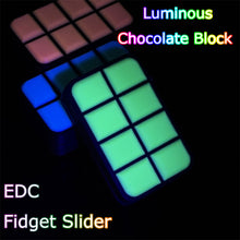 Load image into Gallery viewer, Luminous 3D Chocolate Block Fidget Toys EDC Plastic Push Fidget Slider Fun Stress Relief Relaxation Toy ADHD Anti-Anxiety Toy