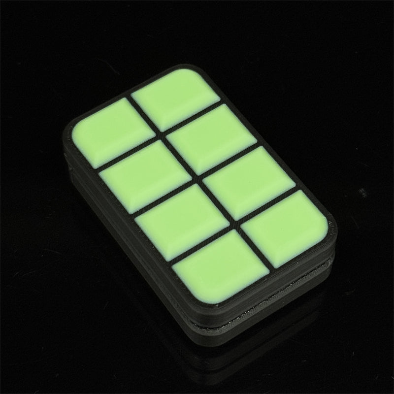 Luminous 3D Chocolate Block Fidget Toys EDC Plastic Push Fidget Slider Fun Stress Relief Relaxation Toy ADHD Anti-Anxiety Toy