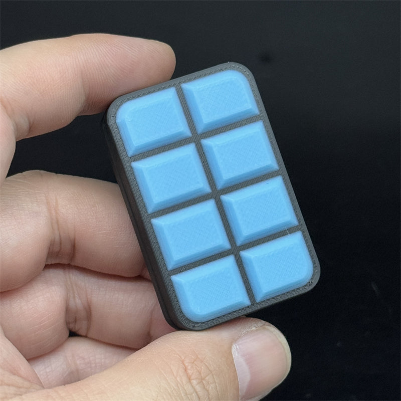 Luminous 3D Chocolate Block Fidget Toys EDC Plastic Push Fidget Slider Fun Stress Relief Relaxation Toy ADHD Anti-Anxiety Toy