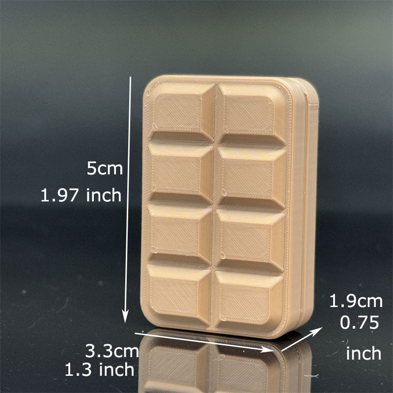 Novelty 3D Chocolate Block Fidget Toys EDC Plastic Push Fidget Slider Fun Stress Relief Relaxation Toy ADHD Anti-Anxiety Toy