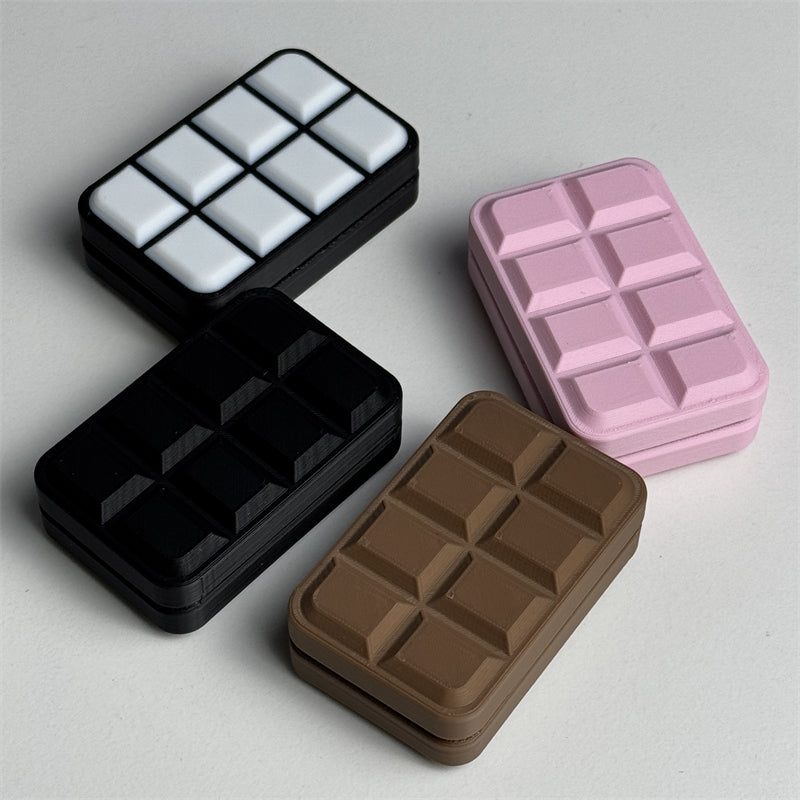 Novelty 3D Chocolate Block Fidget Toys EDC Plastic Push Fidget Slider Fun Stress Relief Relaxation Toy ADHD Anti-Anxiety Toy