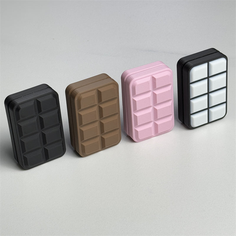 Novelty 3D Chocolate Block Fidget Toys EDC Plastic Push Fidget Slider Fun Stress Relief Relaxation Toy ADHD Anti-Anxiety Toy